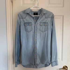 Zara Long Sleeved Shirt (Slim Fit) - Chambray